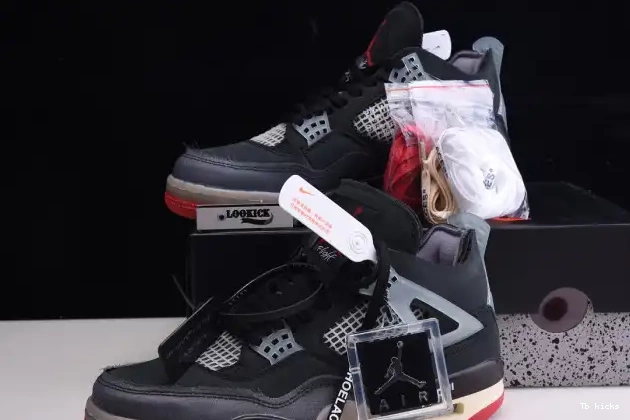 Cheap TBK 4 CV9388-001 Retro Air Bred x Off White Jordan 0426
